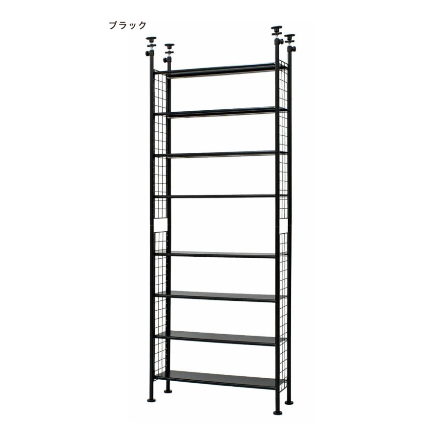 天井突っ張り棚 8段 幅78cm つっぱりラック 間仕切り棚 突っ張り
