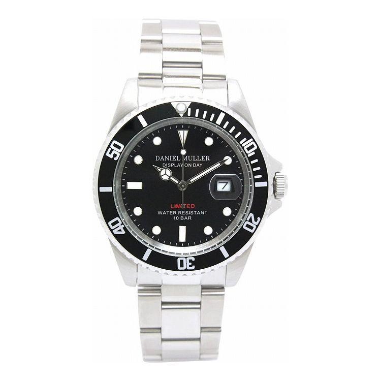 ダニエル・ミューラー DANIEL MULLER 腕時計 DM-2018BK ブラック