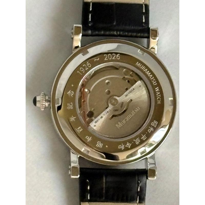 銀座村松時計店 昭和100年記念時計 メンズ オートマチック腕時計 ブラック SM-104Bの画像