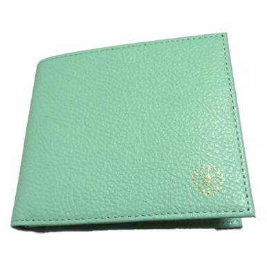 銀座村松時計店 菊紋入二つ折財布 LW-100-BL ブルー : リコメン堂