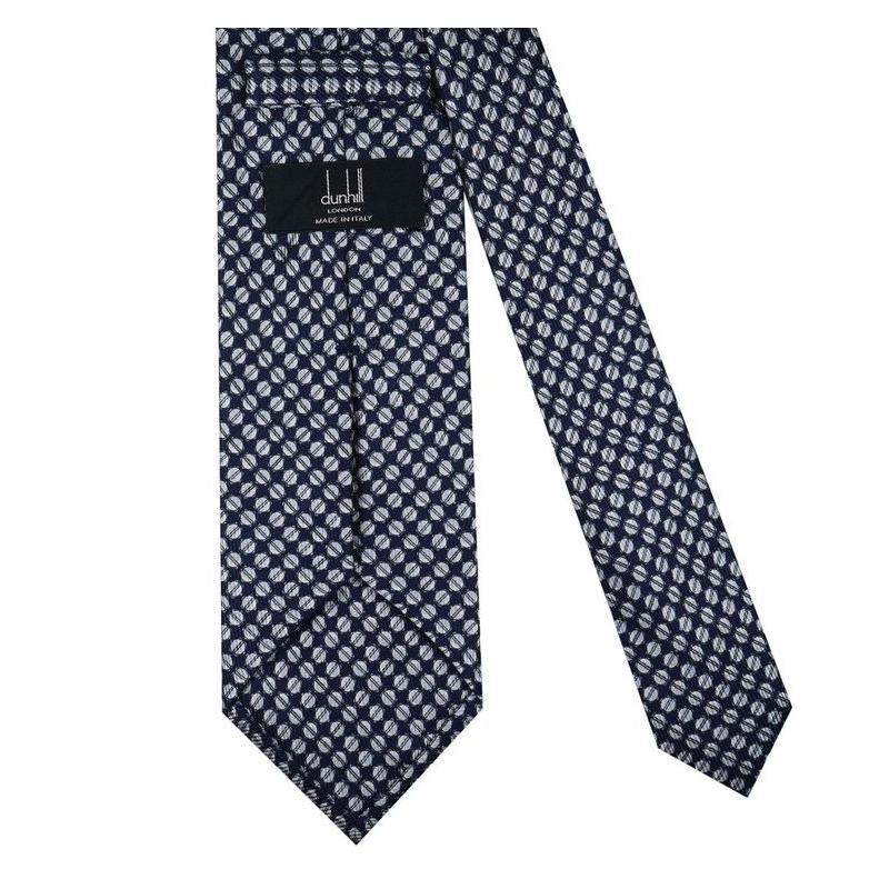 ダンヒル ネクタイ dunhill メンズ ダークネイビー シルク イタリア製 男性 ビジネス 結婚式 卒業式 入学 入社式 高級 ブランド お祝い プレゼント_2