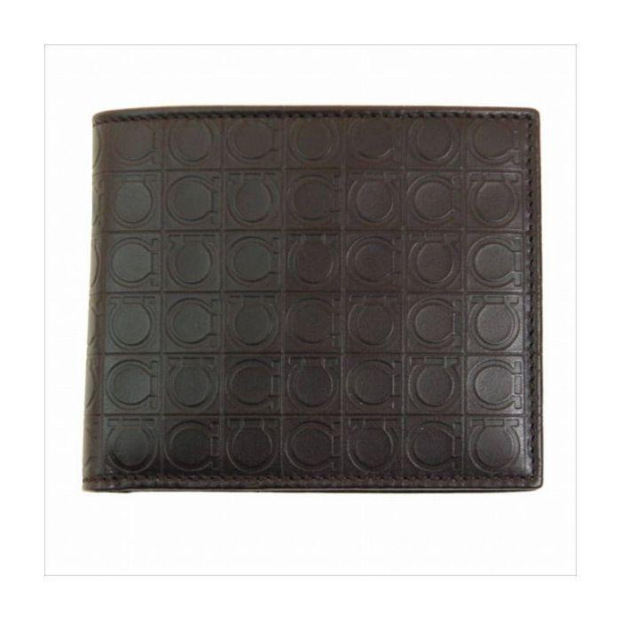 S.Ferragamo フェラガモ 二つ折り財布 66-9407ブラウン おしゃれ プレゼント 贈り物 祝い品【送料無料】 S.Ferragamo フェラガモ 二つ折り財布 66-9407ブラウン おしゃれ