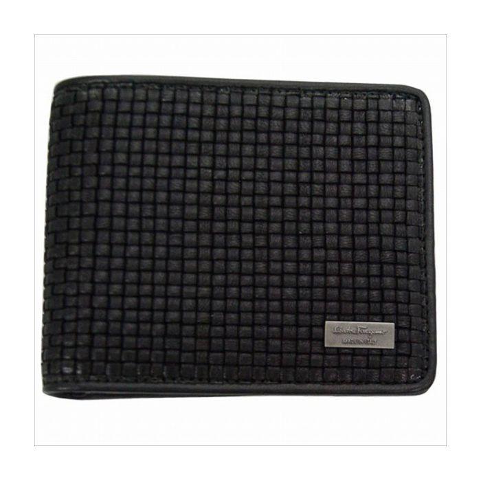 S.Ferragamo フェラガモ 二つ折り財布 66-9437ブラック おしゃれ プレゼント 贈り物 祝い品【送料無料】 S.Ferragamo フェラガモ 二つ折り財布 66-9437ブラック おしゃれ