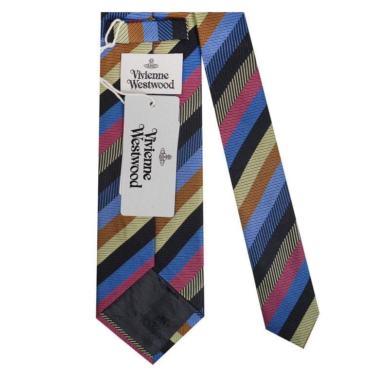 ヴィヴィアンウエストウッド Vivienne Westwood ネクタイ ネクタイ 衣料品 シルク メンズ グレー系 / ブルー系 【新品】 Vivienne Westwood ヴィヴィアンウエストウッド ネクタイ グレー