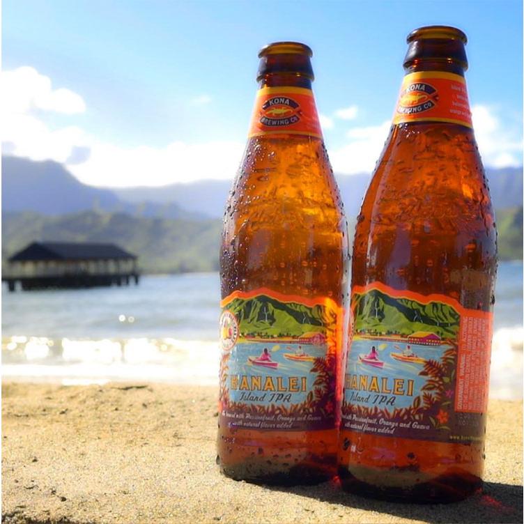 コナビール⭐︎三角旗⭐︎ガーランド⭐︎ハワイアン⭐︎ヤシの木⭐︎hawaiian コナ ハナレイアイランド IPA 瓶 355ml 3本セット コナビール Kona