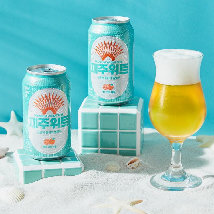 【LEON】缶ビール2ケース　+　焼酎セット★ 3秒に1本売れた韓国のビール チェジュウィットエール2缶セット 韓国