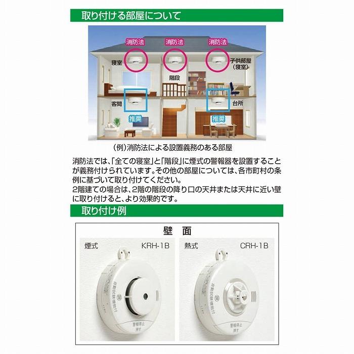 ニッタン 住宅用火災警報器 けむタンちゃん 煙式 KRH-1B 0554-00111