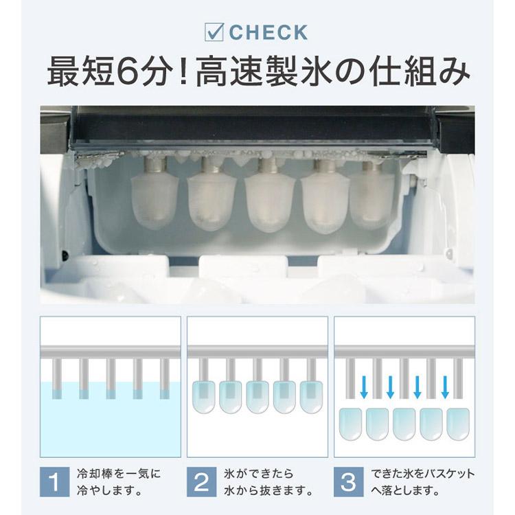 simplus シンプラス 製氷機 SP-CED03 コンパクトタイプ 最短6分 家庭用 高速 レジャー アウトドア レビュー記入＆メール報告で氷クリーンプレゼント｜recommendo｜10