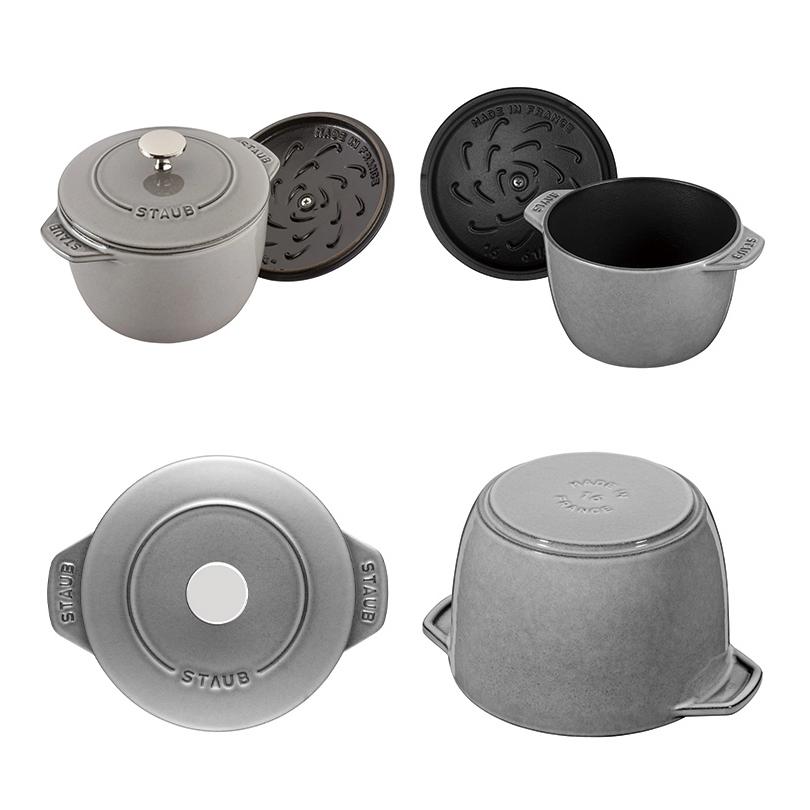 【美品・鍋敷き付】ラ・ココット de GOHAN 16cm ストウブ M STAUB(ストウブ) ラ・ココット de GOHAN M ブラック [CONCENT