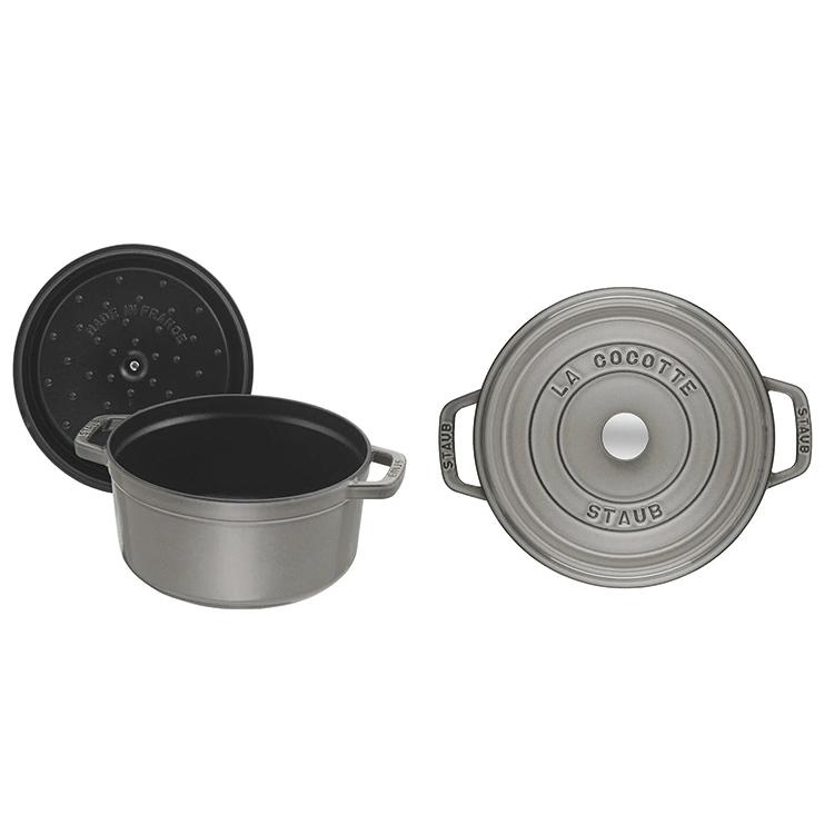 STAUB ピコ・ココットラウンド チェリー 16cm 美品　⭐︎おまけ⭐︎レードル ストウブ ピコ ココット ラウンド 16cm [チェリー] (鍋) 価格