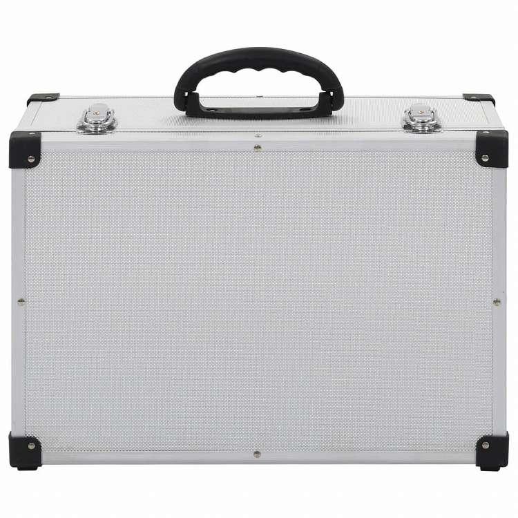 vidaXL CDケース 60枚 アルミ ABS シルバーオフィス用品 ファイル 整理