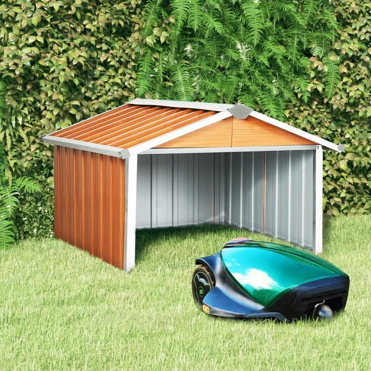 vidaXL ガーデン ロボット芝刈り機 小屋 92x97x63 cm 亜鉛メッキ鋼