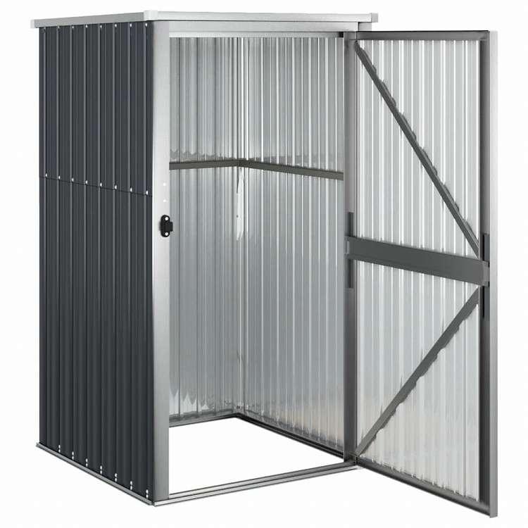vidaXL 園芸用具 物置 88x89x161cm 亜鉛メッキ鋼製 アントラシート