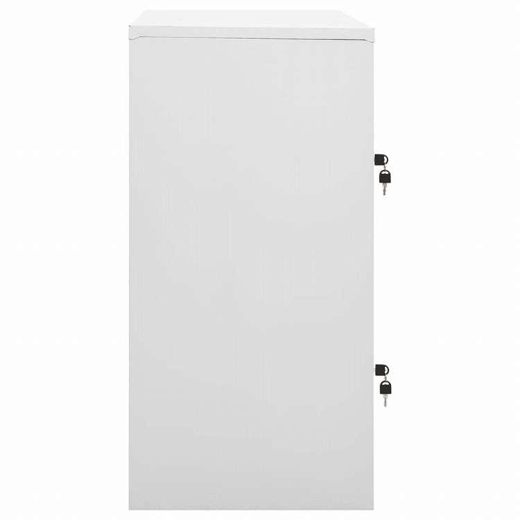 vidaXL ロッカーキャビネット ライトグレー ブルー 90x45x92.5cm スチール家具 キャビネット 収納 収納キャビネット・ロッカー 代引不可の画像