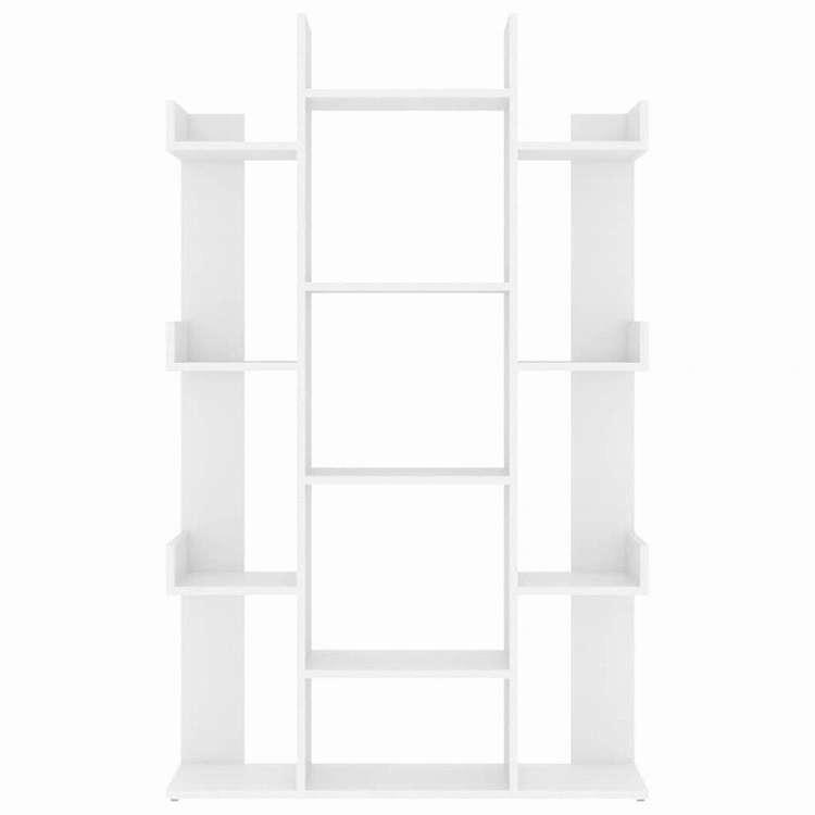 vidaXL ブックキャビネット ホワイト 86x25.5x140 cm エンジニアードウッド 家具 棚 本棚・オープンラック 代引不可の画像