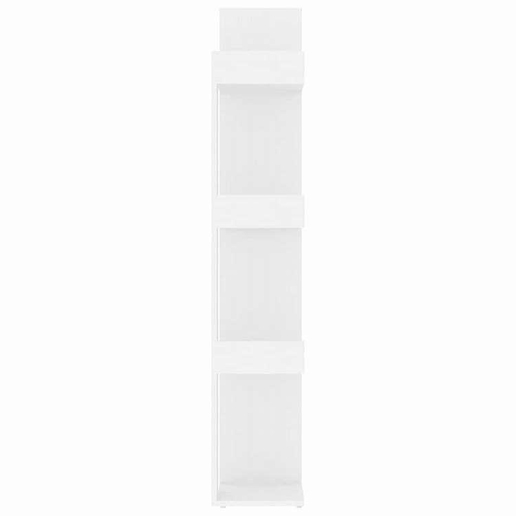 vidaXL ブックキャビネット ホワイト 86x25.5x140 cm エンジニアードウッド 家具 棚 本棚・オープンラック 代引不可の画像