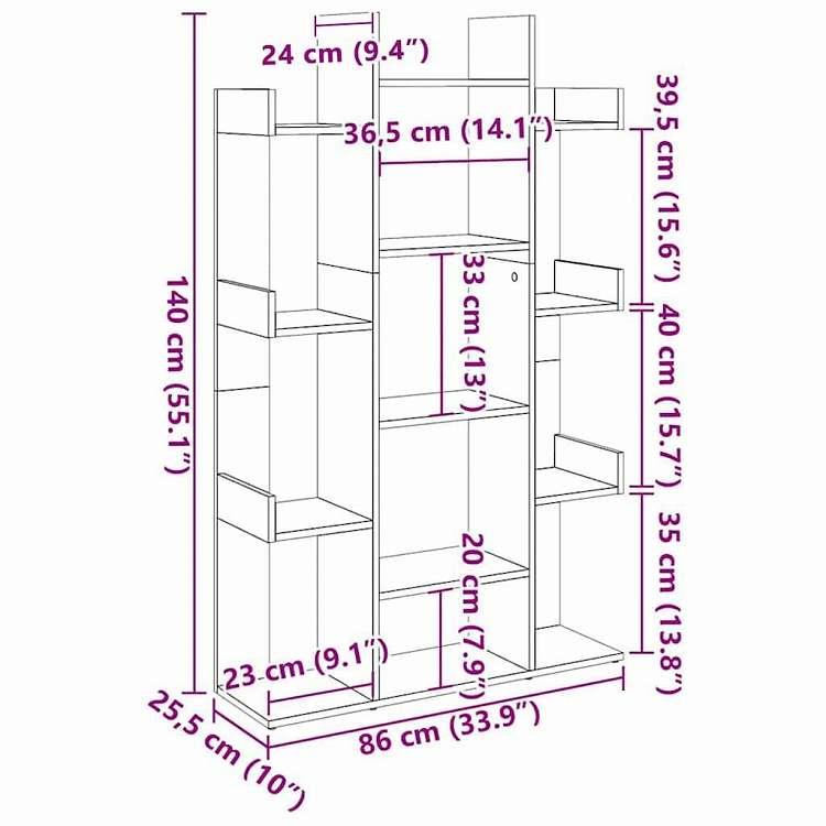 vidaXL ブックキャビネット ホワイト 86x25.5x140 cm エンジニアードウッド 家具 棚 本棚・オープンラック 代引不可の画像