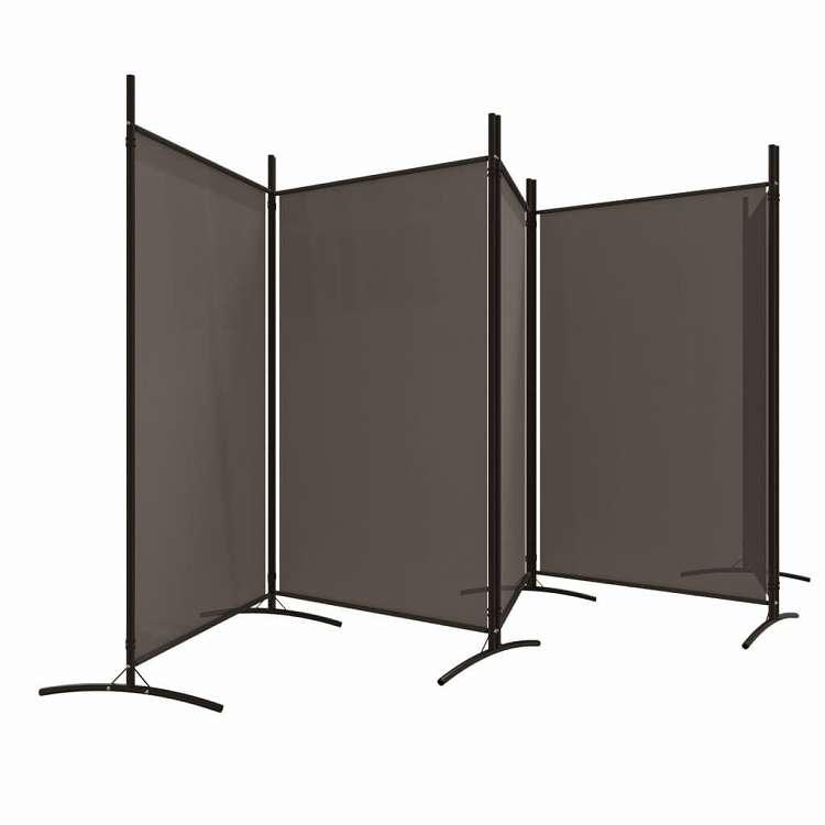 vidaXL 5パネルルームディバイダー アンスラサイト 433x180 cm ファブリック 家具 間仕切り 代引不可_3