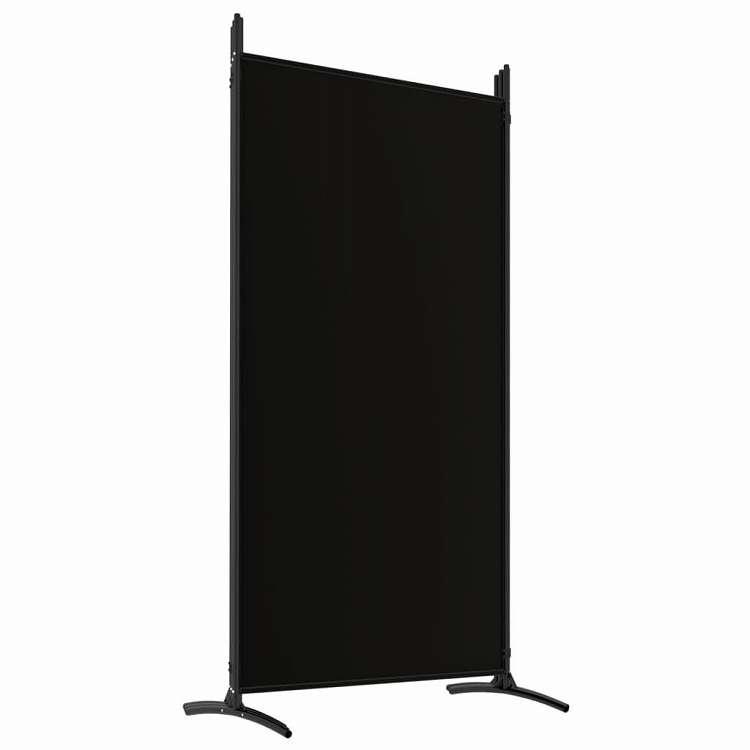 vidaXL 5パネル ルームディバイダー ブラック 433x180 cm ファブリック 家具 間仕切り 代引不可_5