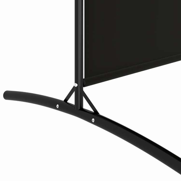 vidaXL 5パネル ルームディバイダー ブラック 433x180 cm ファブリック 家具 間仕切り 代引不可_6