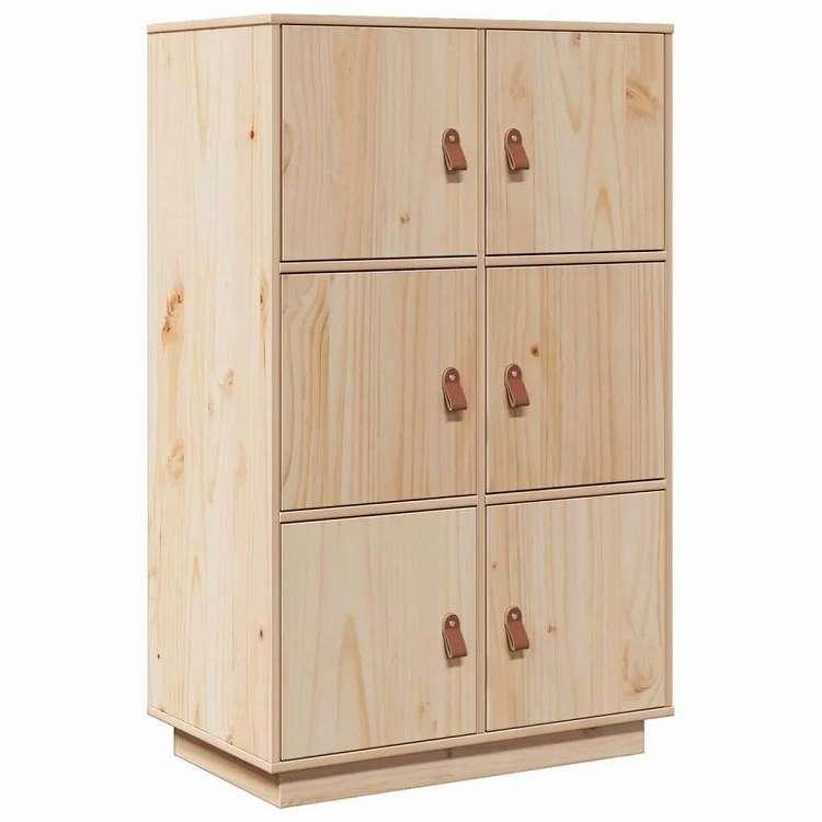 vidaXL ハイボード 67x40x108.5 cm 無垢材 パイン材 家具 キャビネット