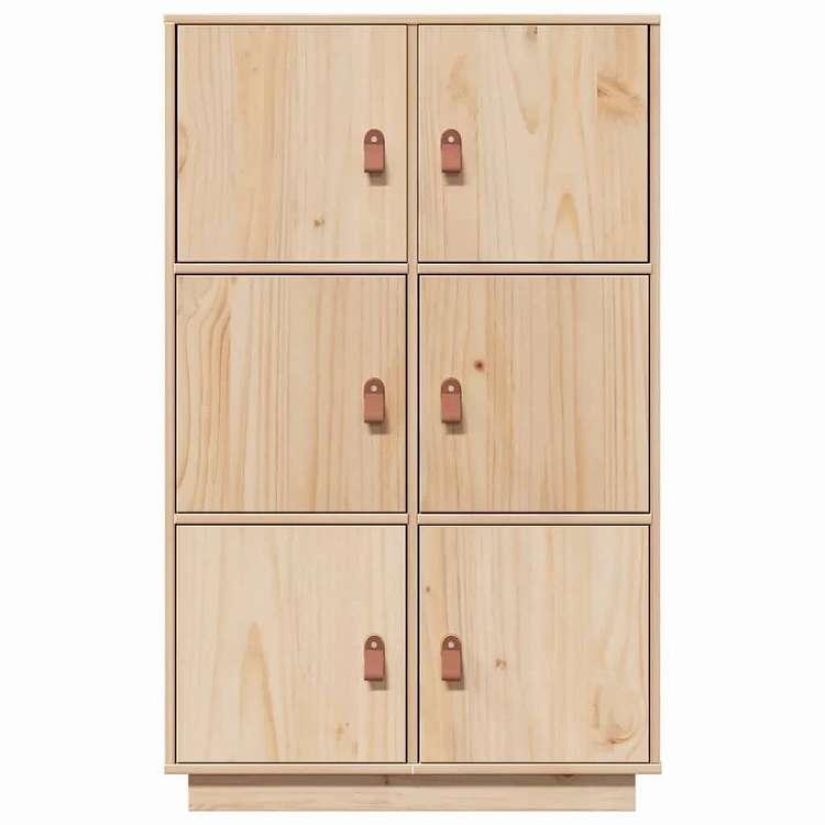 vidaXL ハイボード 67x40x108.5 cm 無垢材 パイン材 家具 キャビネット