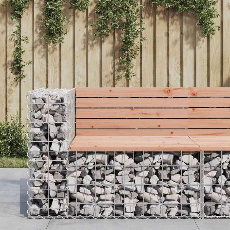 vidaXL ガーデンベンチ 蛇籠デザイン 92x71x65.5 cm ダグラス無垢材