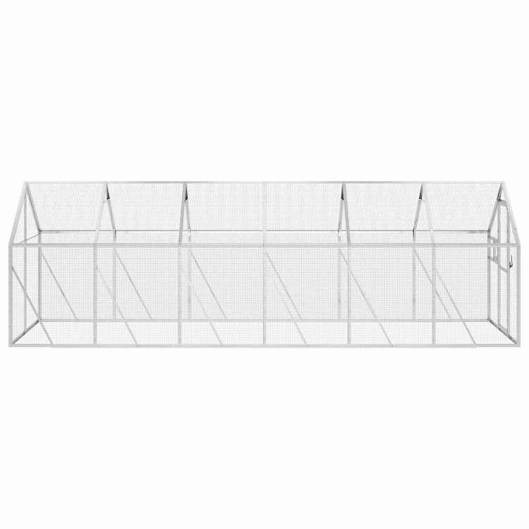 vidaXL 鳥小屋 アビアリー シルバー 1.79x6x1.85 m アルミ 動物 ペット用品 ペット用品 鳥用品 取りかご・スタンド 代引不可_3