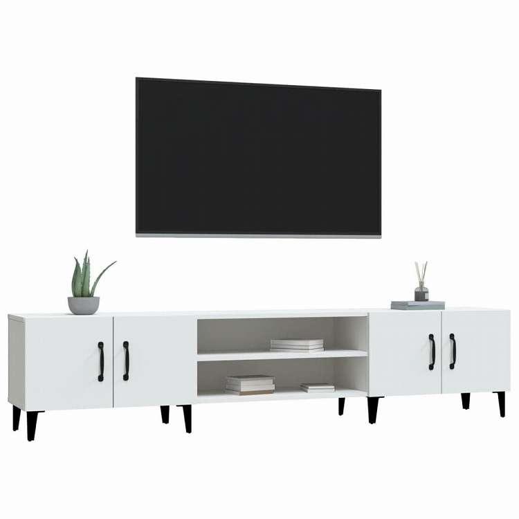 vidaXL TVキャビネット ホワイト 180x31.5x40 cm エンジニアードウッド 家具 AVラック・テレビ台 代引不可_3