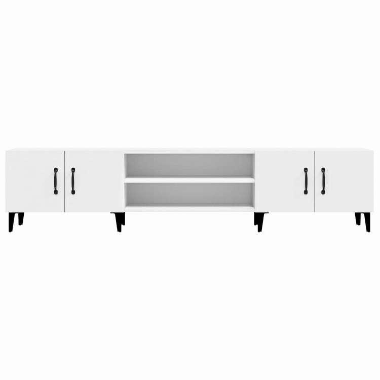 vidaXL TVキャビネット ホワイト 180x31.5x40 cm エンジニアードウッド 家具 AVラック・テレビ台 代引不可_5