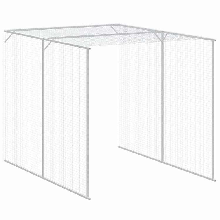 vidaXL 鶏小屋 ラン付き アンスラサイト 165x455x181 cm 亜鉛メッキ鋼 動物 ペット用品 ペット用品 小動物用品 小動物 飼育・ケージ 代引不可_6
