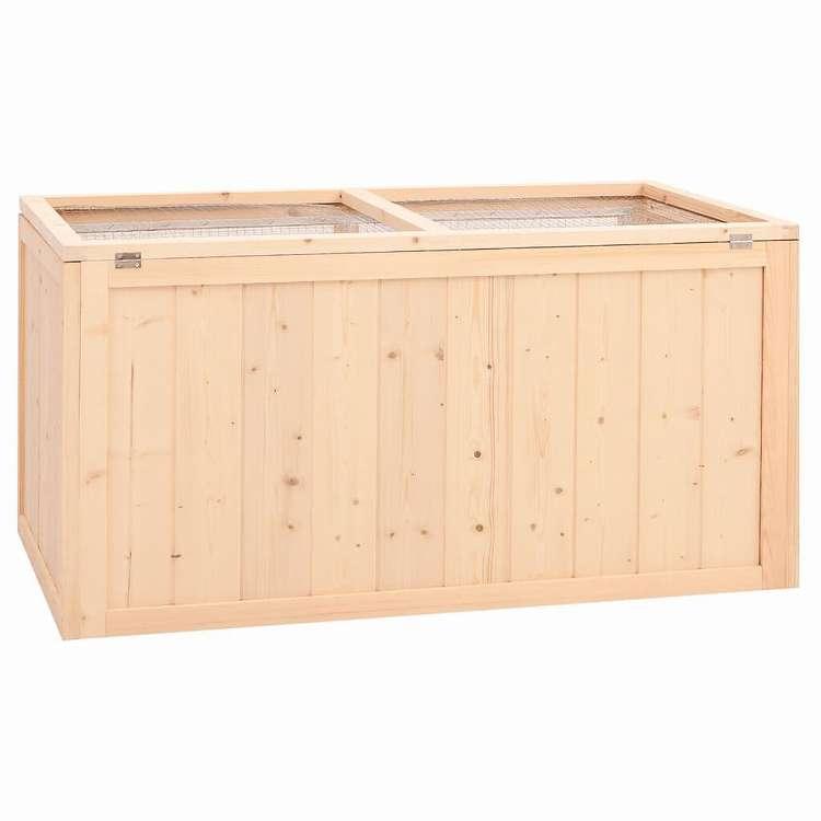 vidaXL ハムスターケージ 104x52x54 cm 無垢材 モミ材 動物 ペット用品 ペット用品 小動物用品 小動物 飼育・ケージ 代引不可の画像