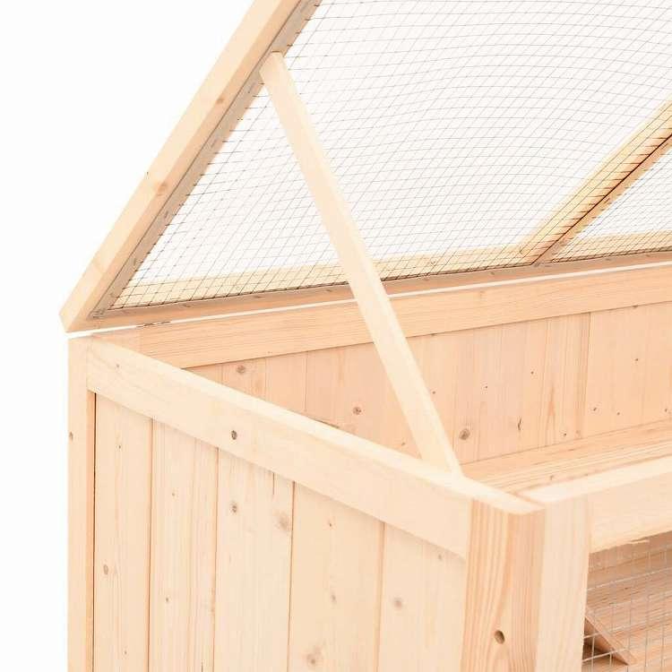 vidaXL ハムスターケージ 104x52x54 cm 無垢材 モミ材 動物 ペット用品 ペット用品 小動物用品 小動物 飼育・ケージ 代引不可の画像