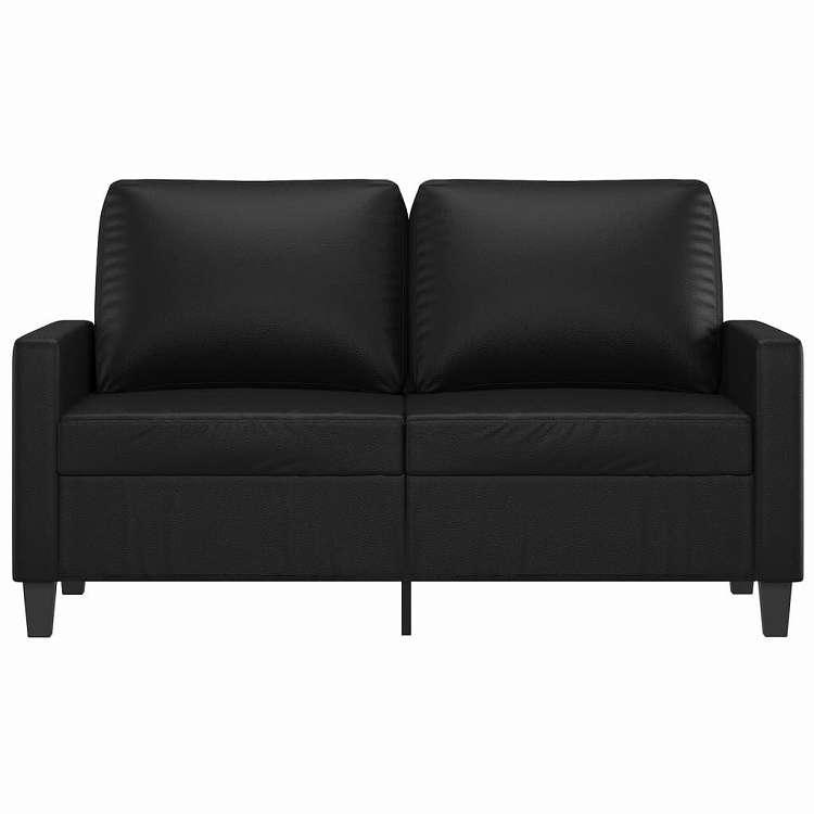vidaXL 2人掛けソファ ブラック 120cm 合成皮革製 家具 ソファ 代引