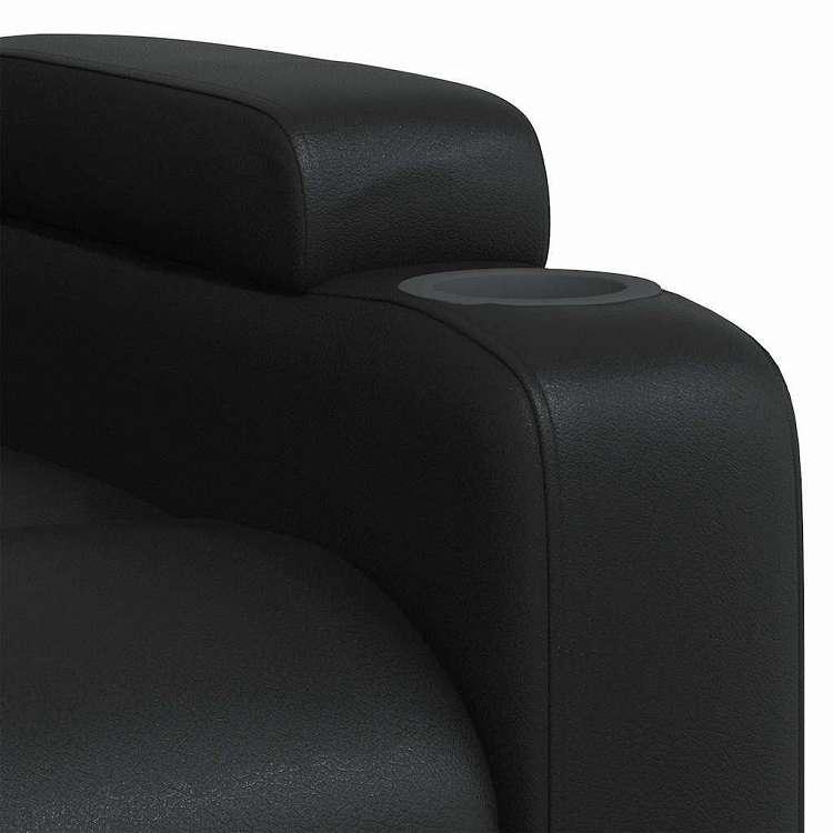 vidaXL リクライニングチェア ブラック フェイクレザー 家具 チェア アームチェア・リクライニングチェア・スリーピングチェア 代引不可_8