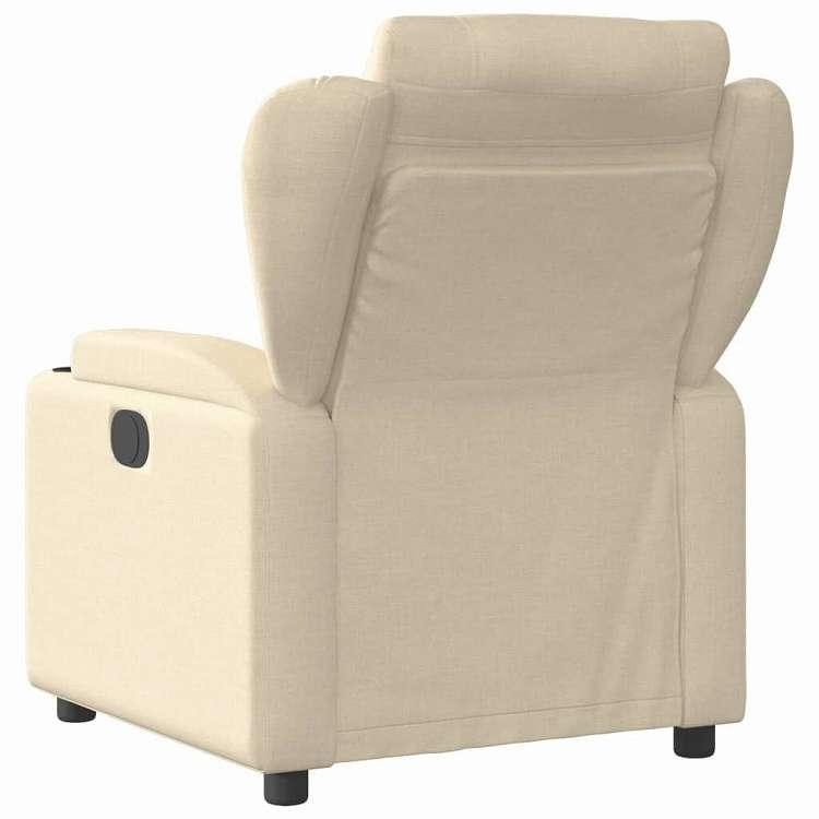 vidaXL リクライニングチェア クリーム生地 家具 チェア アームチェア・リクライニングチェア・スリーピングチェア 代引不可の画像