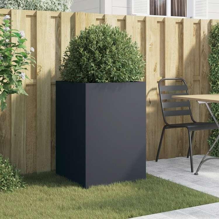 vidaXL プランター アントラシート 52x48x75cm スチール ホーム ガーデン 芝 ガーデン ガーデニング 鉢植え・プランター 代引不可_2