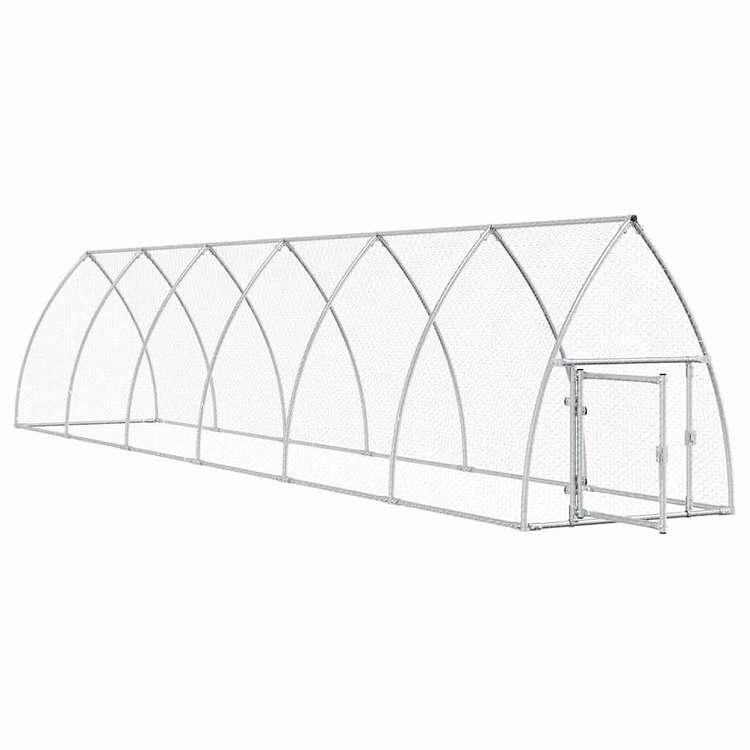vidaXL 鶏小屋 シルバー 600x105x120 cm 亜鉛メッキ鋼動物 ペット用品 ペット用品 小動物用品 小動物 飼育・ケージ 代引不可_2