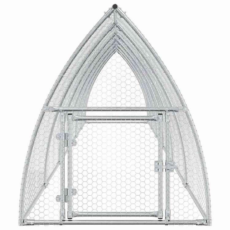 vidaXL 鶏小屋 シルバー 600x105x120 cm 亜鉛メッキ鋼動物 ペット用品 ペット用品 小動物用品 小動物 飼育・ケージ 代引不可_3