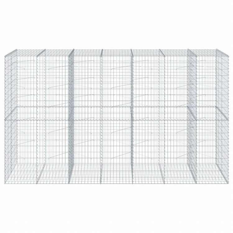 vidaXL 蛇籠バスケット カバー付き 350x100x200cm 亜鉛メッキ鉄ホーム ガーデン 芝 ガーデン ガーデニング 鉢植え・プランター 代引不可_2