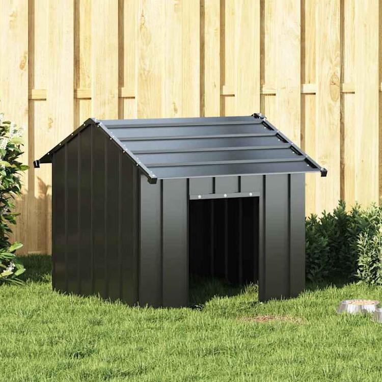 vidaXL 屋根付き犬小屋 85x107x81 cm 亜鉛メッキ鋼 動物&ペット用品