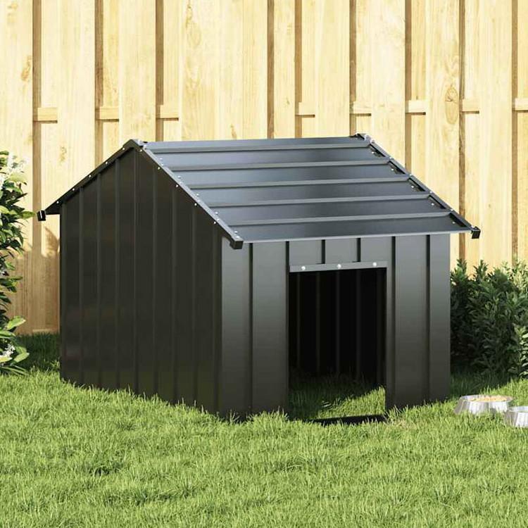 vidaXL 屋根付き犬小屋 83x130x85 cm 亜鉛メッキ鋼 動物&ペット用品