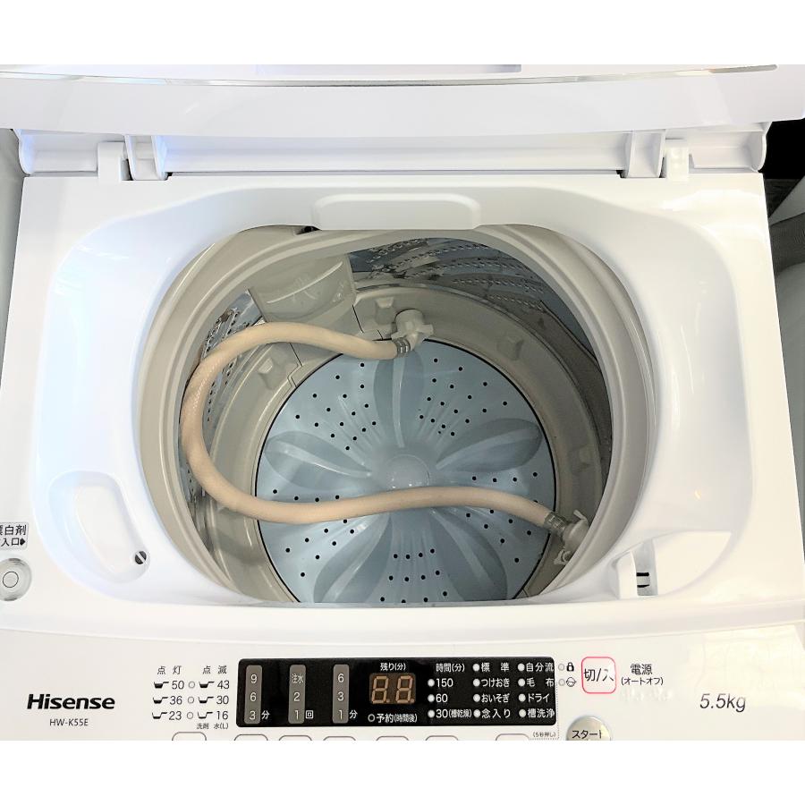 洗濯機 Hisense ハイセンス 5.5kg 2022年製 HW-K55E ホワイト :230084:いいものリサイクル サカショー