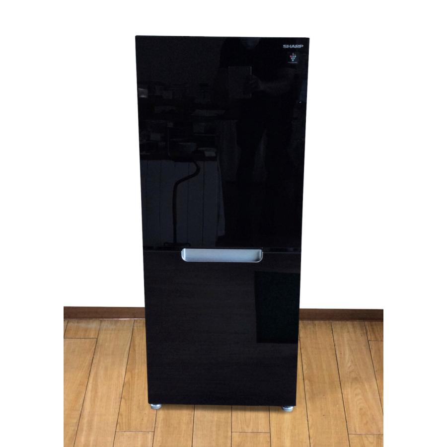 2021年製 SHARP プラズマクラスター ピュアブラック どっちもドア