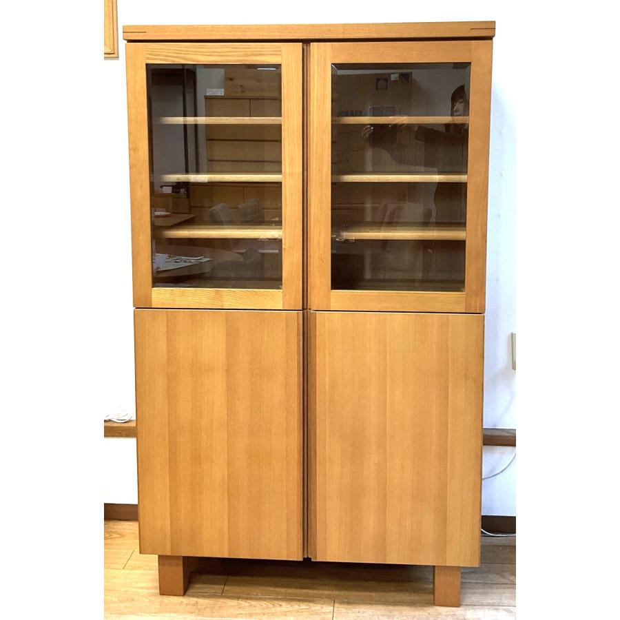 飛騨家具 オーク材キャビネット 食器棚 リビング収納 棚 収納 天然木
