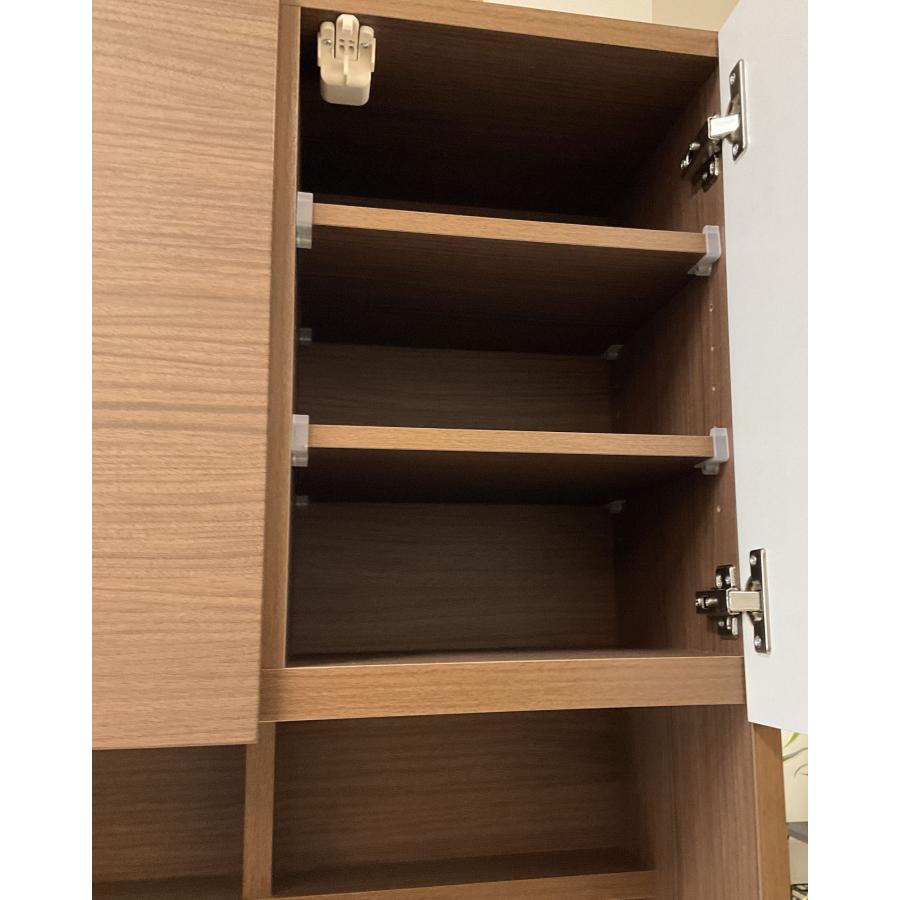 キッチンボード 幅100cm 食器棚 レンジ台 レンジボード ミドルブラウン