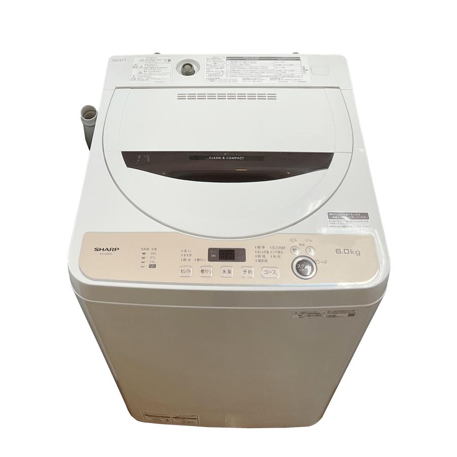 安心の1年保証付き！！ SHARP 6.0kg全自動洗濯機 ES-GE6G 2023年製