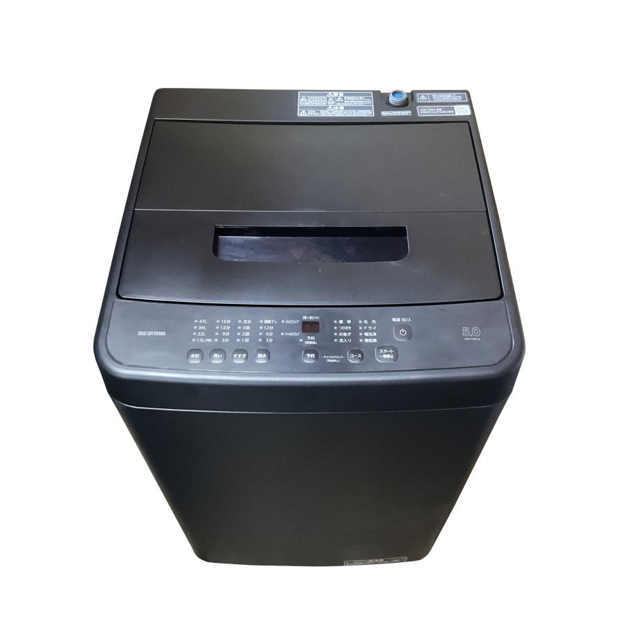 洗濯機 全自動洗濯機 アイリスオーヤマ 5kg 2024年製 IAW-T504-B マット