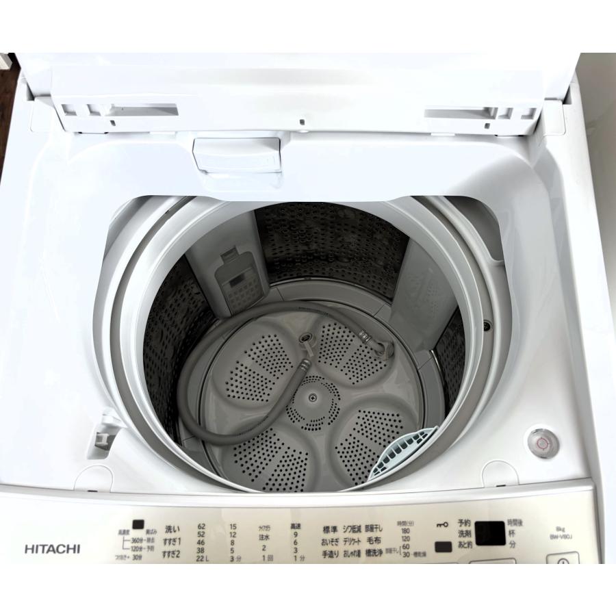 ✨洗濯槽取外しクリーニング✨日立8kg洗濯機　BW-V80J 日立（HITACHI） 洗濯機 全自動洗濯機 ビートウォッシュ 8kg ホワイト
