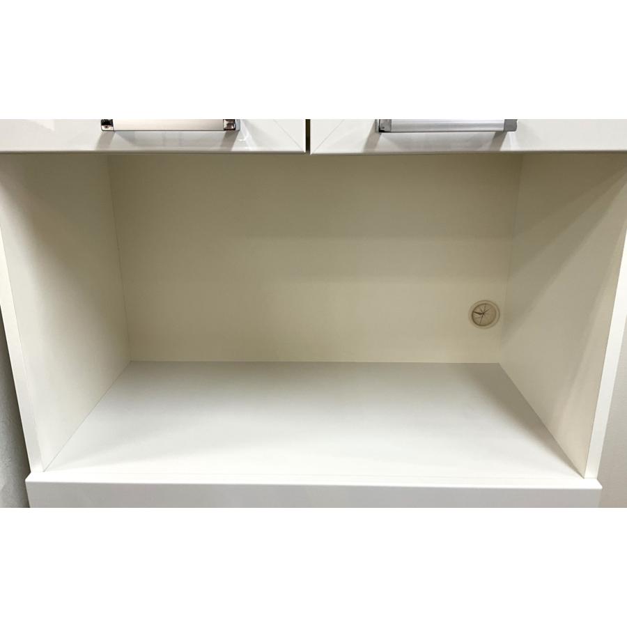 パモウナ 食器棚 幅75cm 奥行40cm 高さ180cm ホワイト系 レンジ台